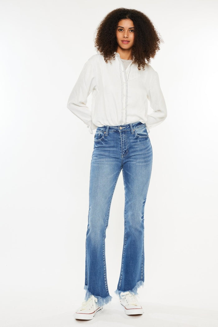 Hazel Blues® |  Kancan High Rise Frayed Hem Jeans