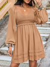 Hazel Blues® |  Crochet V-Neck Balloon Sleeve Dress