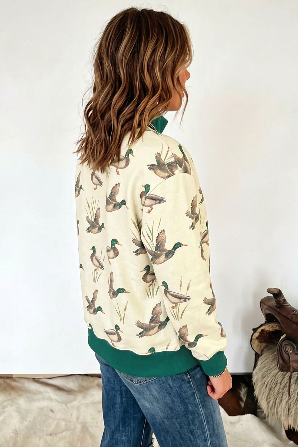 Sadie Belle Multicolor Mallard Sweatshirt