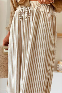 Hazel Blues® |  Pocketed Striped Wide Leg Pants