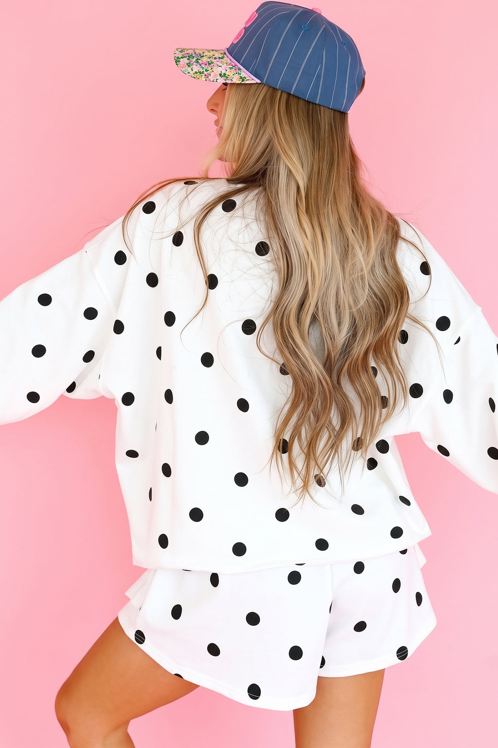 Nora Belle Beige Polka Dot Skort Set