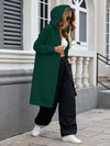 Hazel Blues® |  Zip Up Long Sleeve Longline Hooded Outerwear