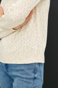 Hazel Blues® |  Be Cool Heathered Round Neck Long Sleeve Sweater