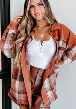 Hazel Blues® |  Plaid Button Up Long Sleeve Jacket