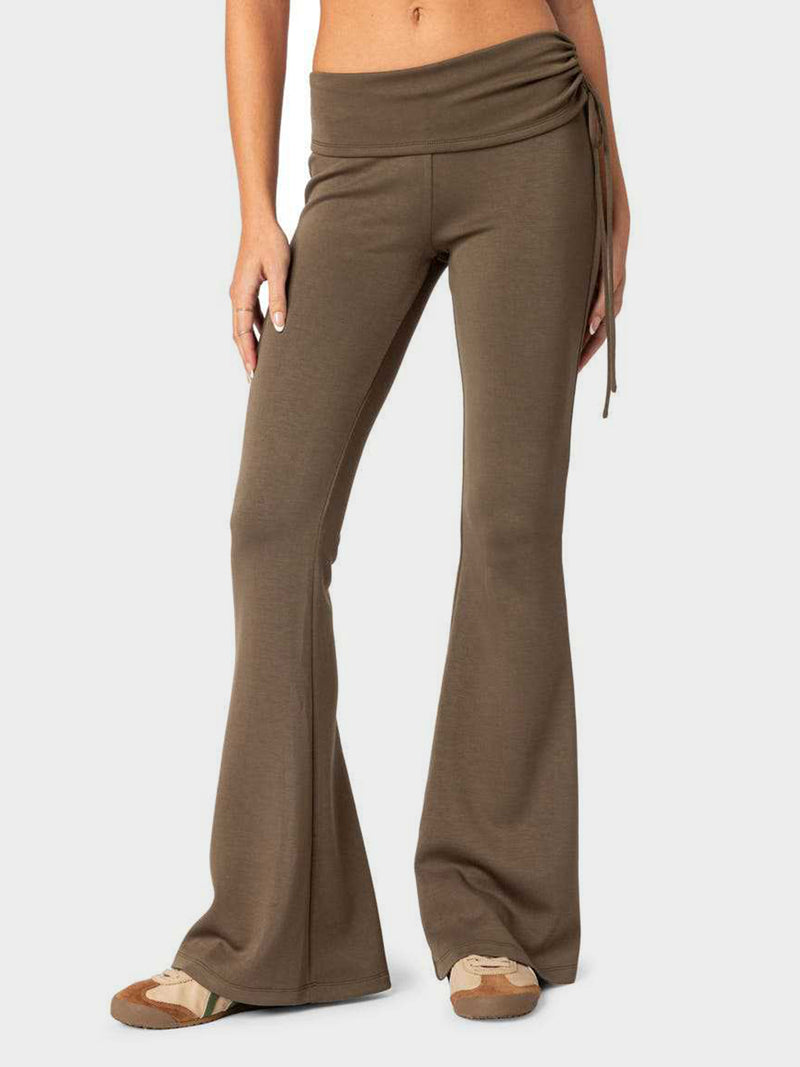 Hazel Blues® |  Drawstring Ruched Flare Pants