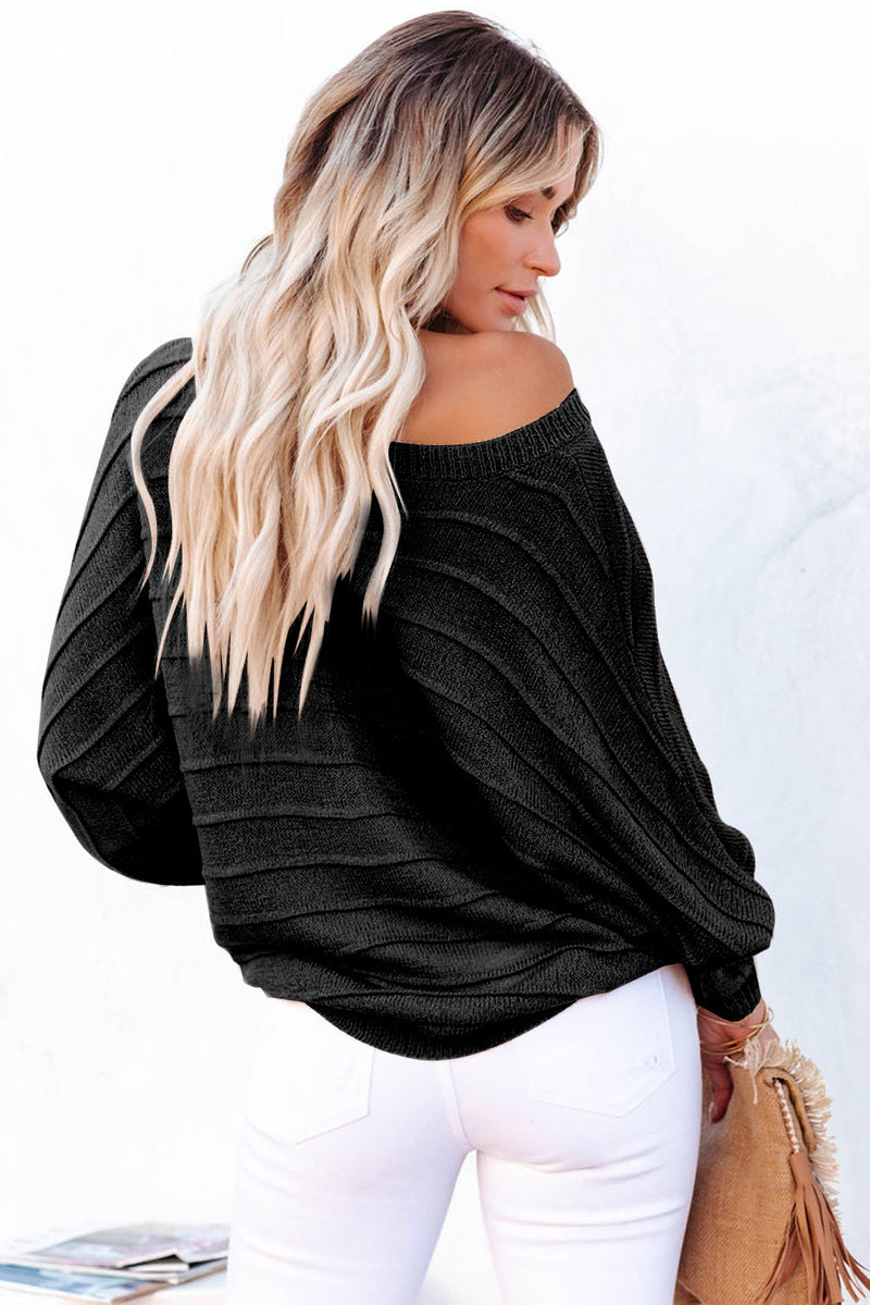 Hazel Blues® |  Round Neck Long Sleeve Knit Top