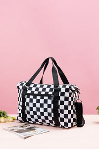 Hazel Blues® |  Zenana Checkered Multi-Pocket Travel Bag