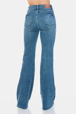 Hazel Blues® |  Judy Blue Tummy Control Cut Hem Flare Jeans