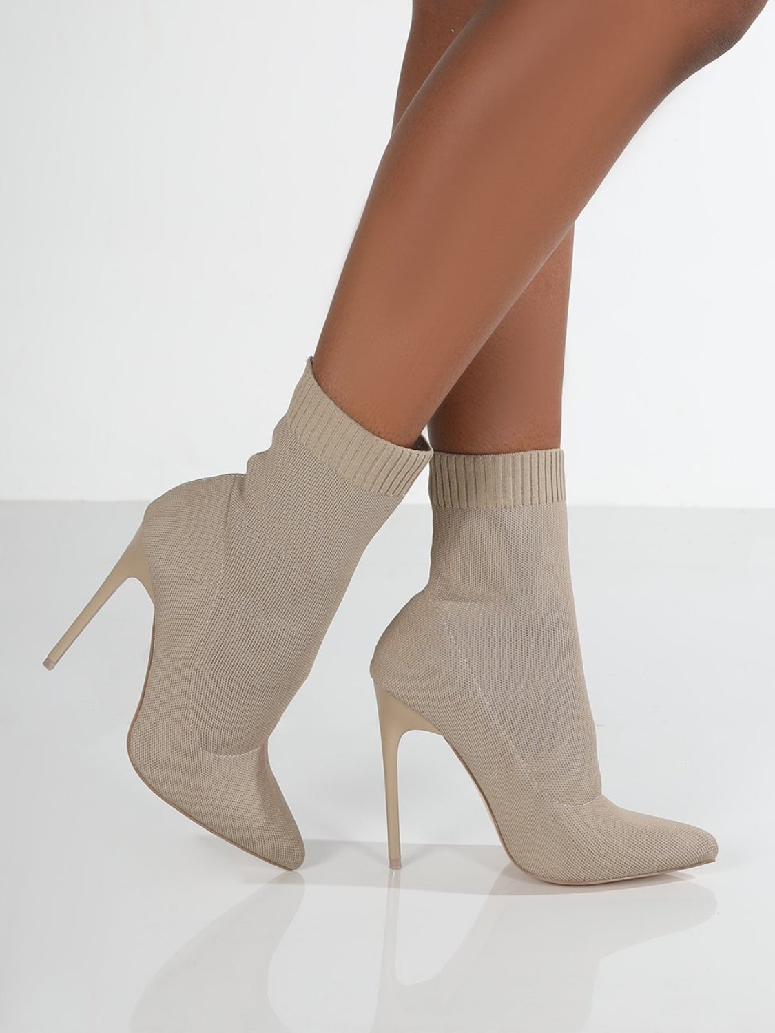 Hazel Blues® |  Mesh Point Toe Stiletto Boots