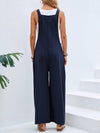 Hazel Blues® |  Square Neck Wide Strap Overalls