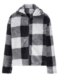 Hazel Blues® |  Plaid Zip Up Long Sleeve Jacket