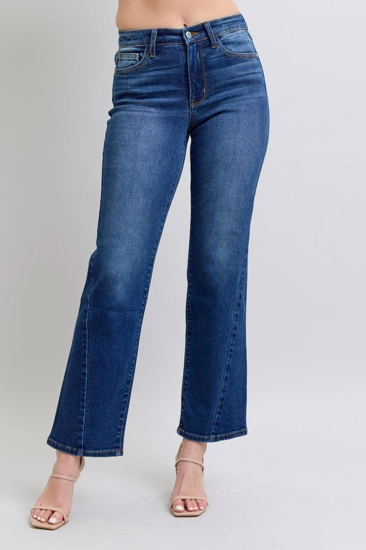 Hazel Blues® |  Judy Blue Side Seam Detail Straight Jeans with Pockets