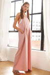 Hazel Blues® |  ADORA Square Neck Wide Leg Overalls with Pockets