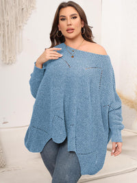 Hazel Blues® | Round Neck Batwing Sleeve Sweater