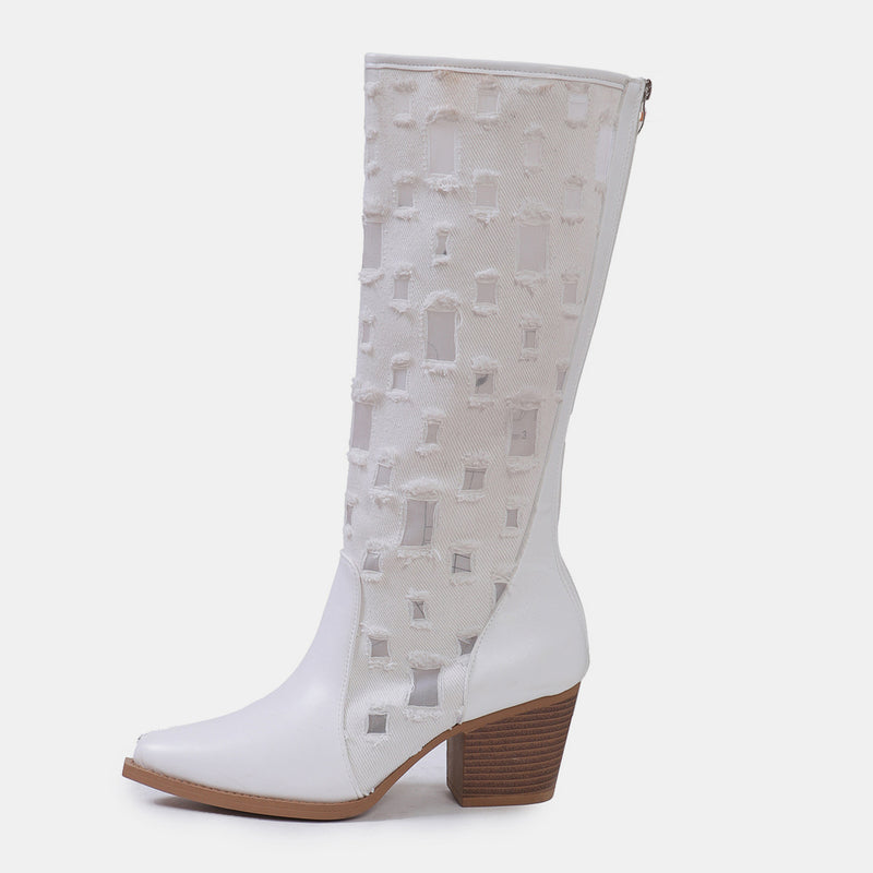 Hazel Blues® |  Point Toe Block Heel Boots