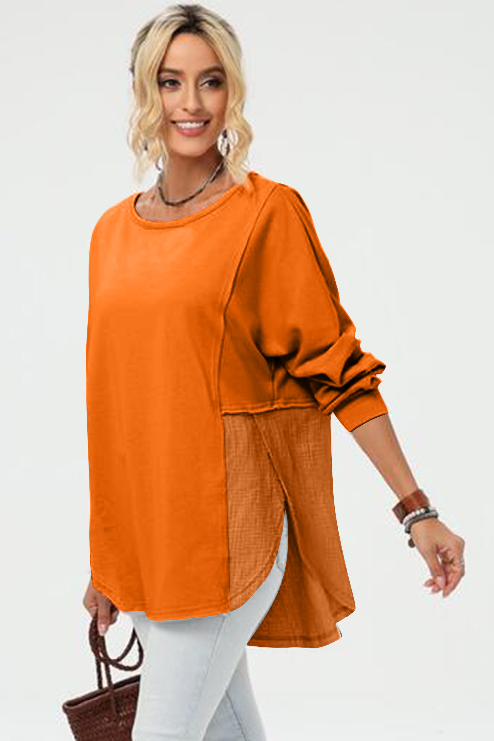 Hazel Blues® |  Double Take Long Sleeve High-Low T-Shirt