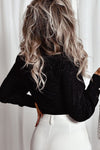 Hazel Blues® |  Glitter Surplice Long Sleeve Blouse