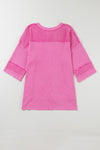 Hazel Blues® |  Pocketed Round Neck Three-Quarter Sleeve T-Shirt