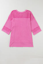 Hazel Blues® |  Pocketed Round Neck Three-Quarter Sleeve T-Shirt