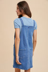 Hazel Blues® |  Annie Wear Wide Strap Denim Overall Dress with Pockets