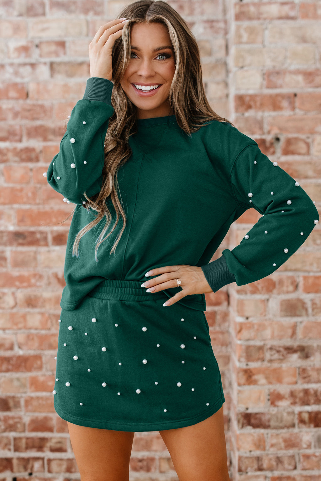 Emery Rose Pearl Two-Piece Set