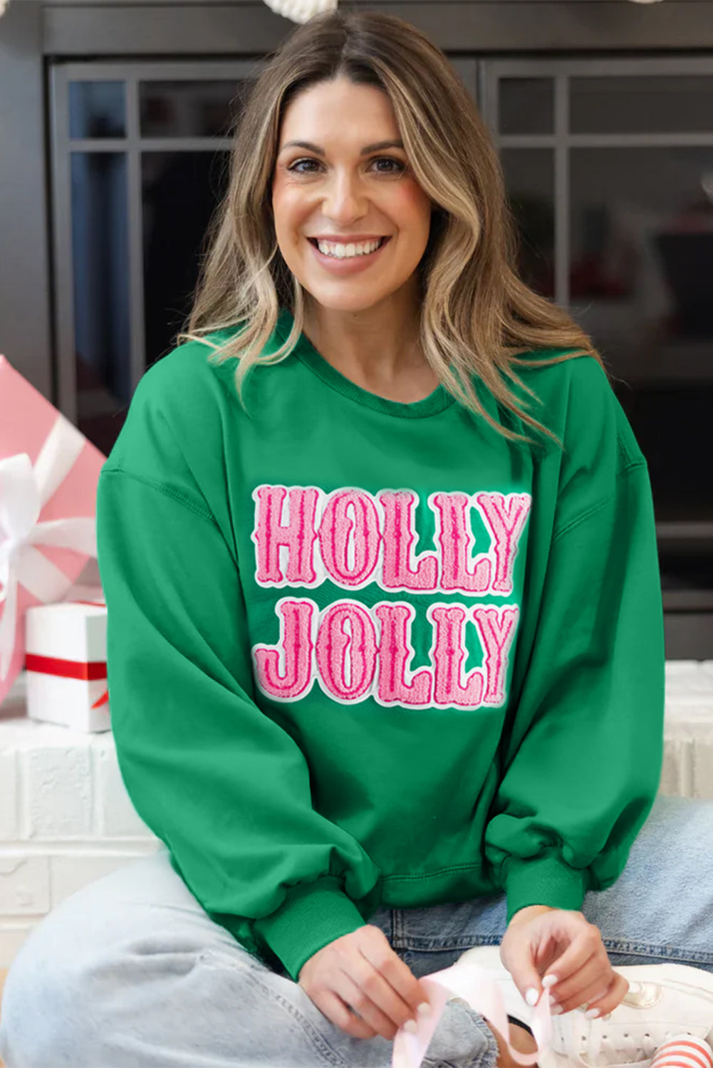 Santa Baby Embroidered Sweatshirt