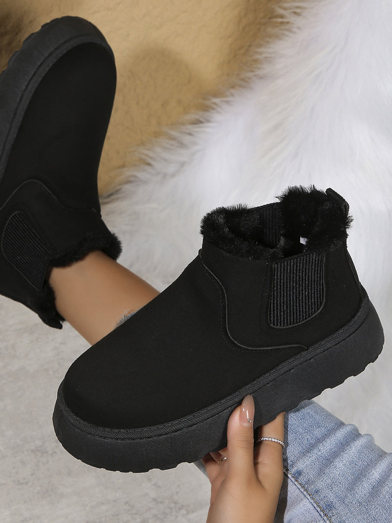 Hazel Blues® |  Suede Round Toe Platform Boots