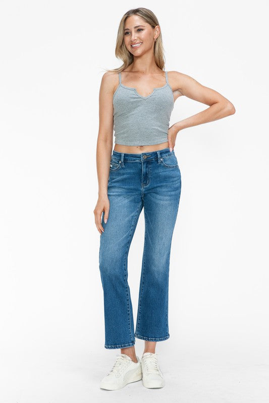 Hazel Blues® |  bytos Cat's Whiskers Mid Rise Ankle Jeans