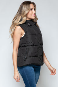 Hazel Blues® |  Snobbish Snap and Zip Closure Hooded Vest