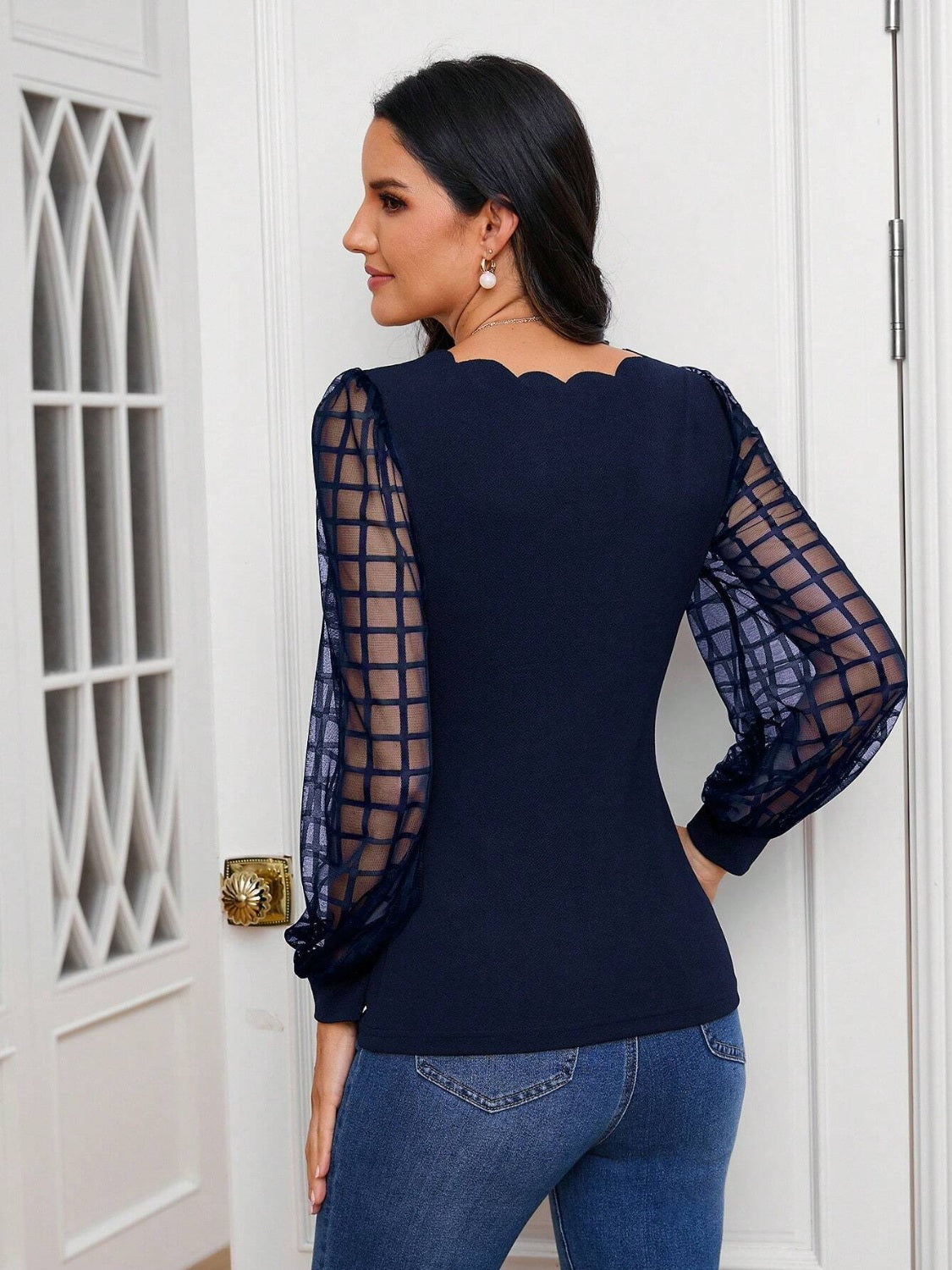 Hazel Blues® |  V-Neck Long Sleeve Top