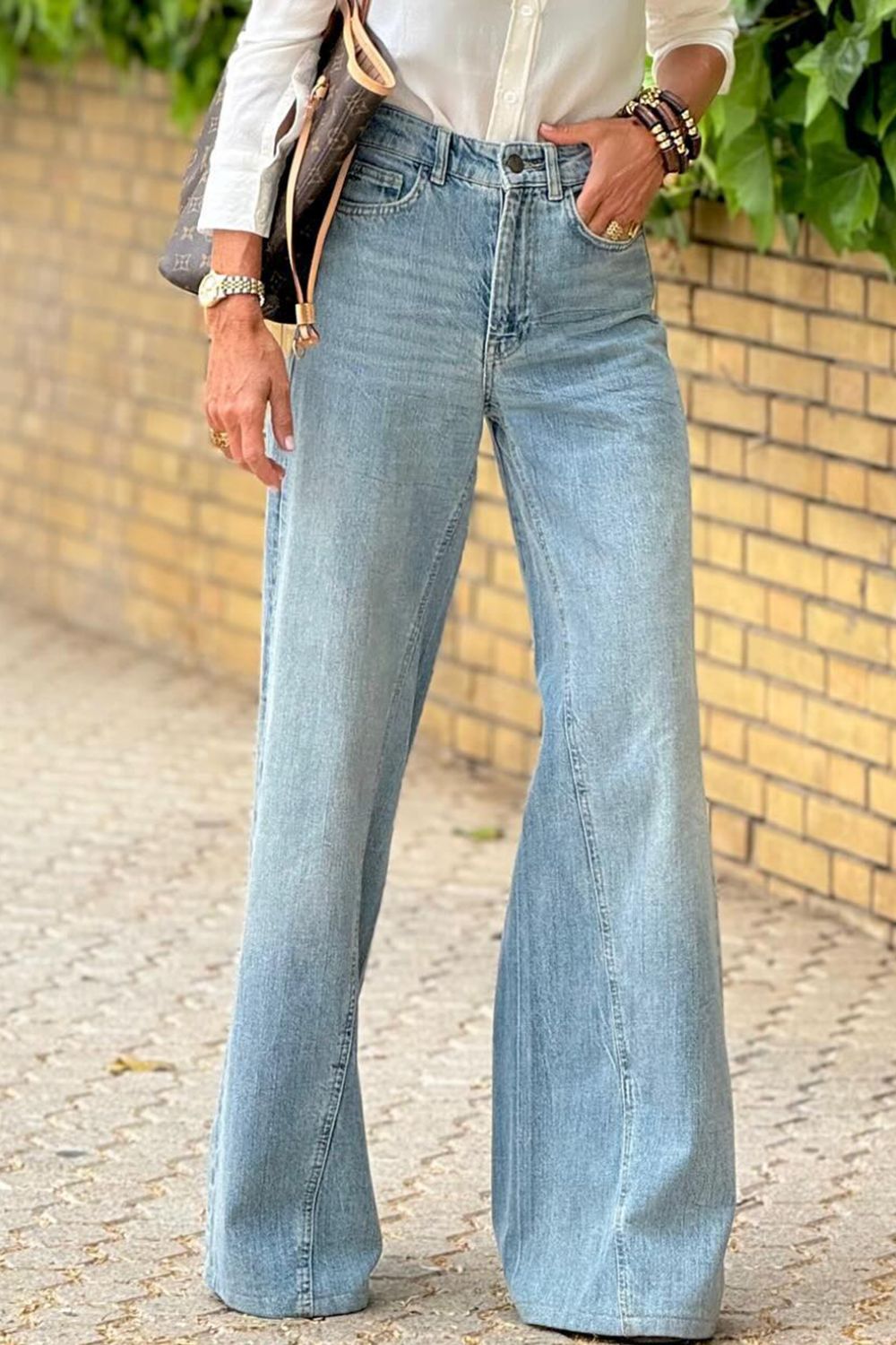 Hazel Blues® |  Wide Leg Jeans with Pockets