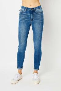 Hazel Blues® |  Judy Blue Cuffed Hem Skinny Jeans