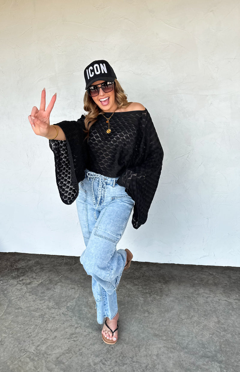 Hazel Blues® |  PREORDER- FREE SPIRIT BELL SLEEVE TOP