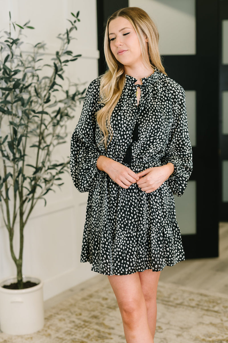 Hazel Blues® |  A Cheeky Little Time Tiered Dress in Black