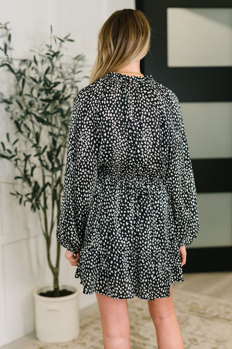 Hazel Blues® |  A Cheeky Little Time Tiered Dress in Black