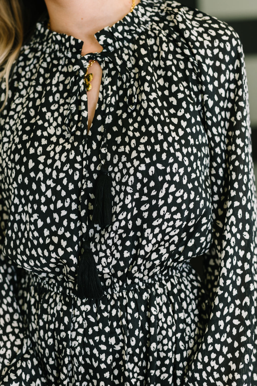 Hazel Blues® |  A Cheeky Little Time Tiered Dress in Black
