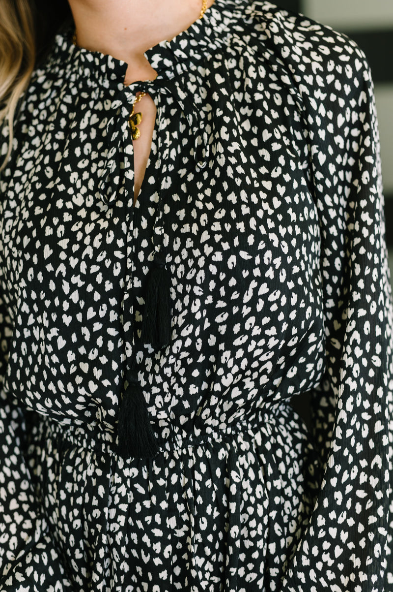 Hazel Blues® |  A Cheeky Little Time Tiered Dress in Black