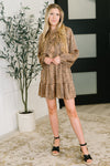 Hazel Blues® |  A Cheeky Little Time Tiered Dress in Pecan Brown