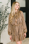 Hazel Blues® |  A Cheeky Little Time Tiered Dress in Pecan Brown