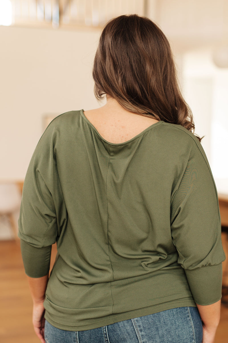 Hazel Blues® | A Day Together Long Sleeve Top in Olive