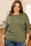 Hazel Blues® | A Day Together Long Sleeve Top in Olive