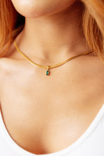 Hazel Blues® |  A Moment Like This Pendant Necklace in Green