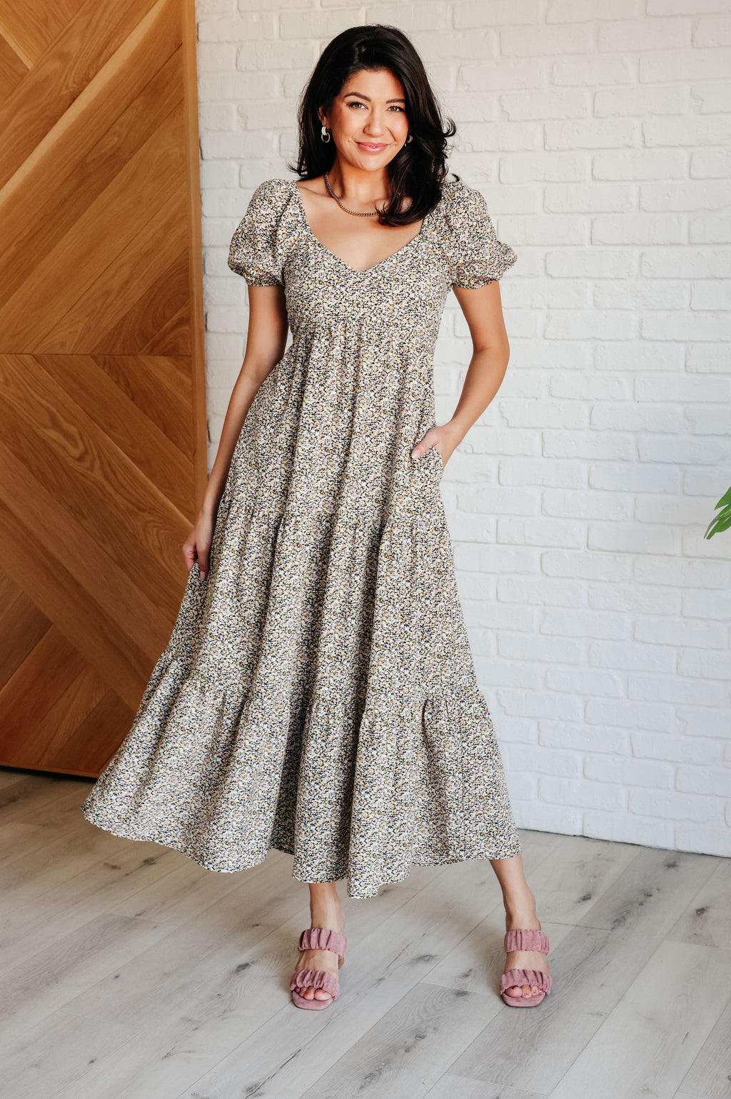 Hazel Blues® |  A Moment of Love Balloon Sleeve Dress