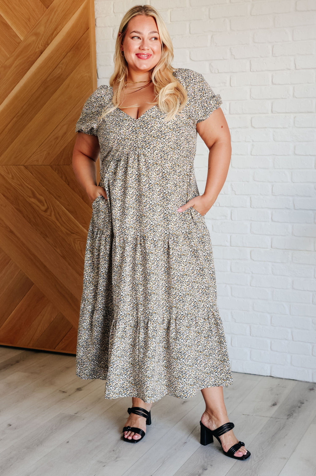 Hazel Blues® |  A Moment of Love Balloon Sleeve Dress