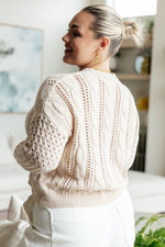 Hazel Blues® |  A Note of Thanks Cable Knit Sweater