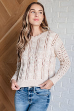 Hazel Blues® |  A Note of Thanks Cable Knit Sweater