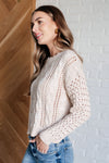 Hazel Blues® |  A Note of Thanks Cable Knit Sweater
