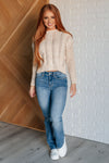 Hazel Blues® |  A Note of Thanks Cable Knit Sweater