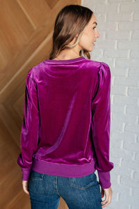 Hazel Blues® |  A Special Place Velour Pullover