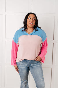 Hazel Blues® |  A-Tisket A-Tasket Color Block Pullover